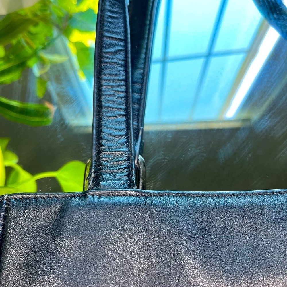 Giani Bernini Nappa Classic Leather Tote Bag Large Black Purse with Pockets​​​ - Picture 10 of 16